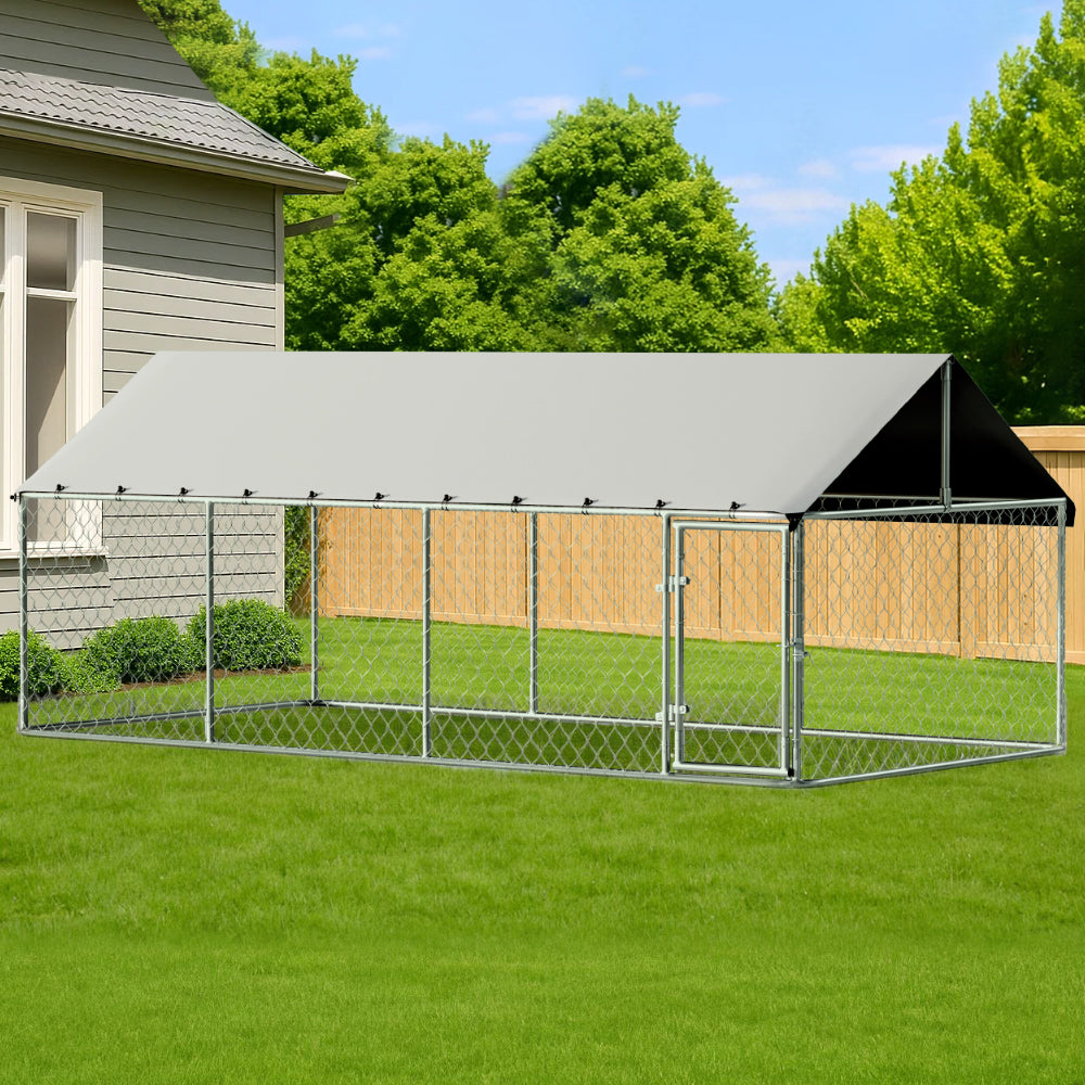i.Pet Dog Kennel Large House XL Pet Run Cage Puppy Outdoor Enclosure 2Mx4M-6