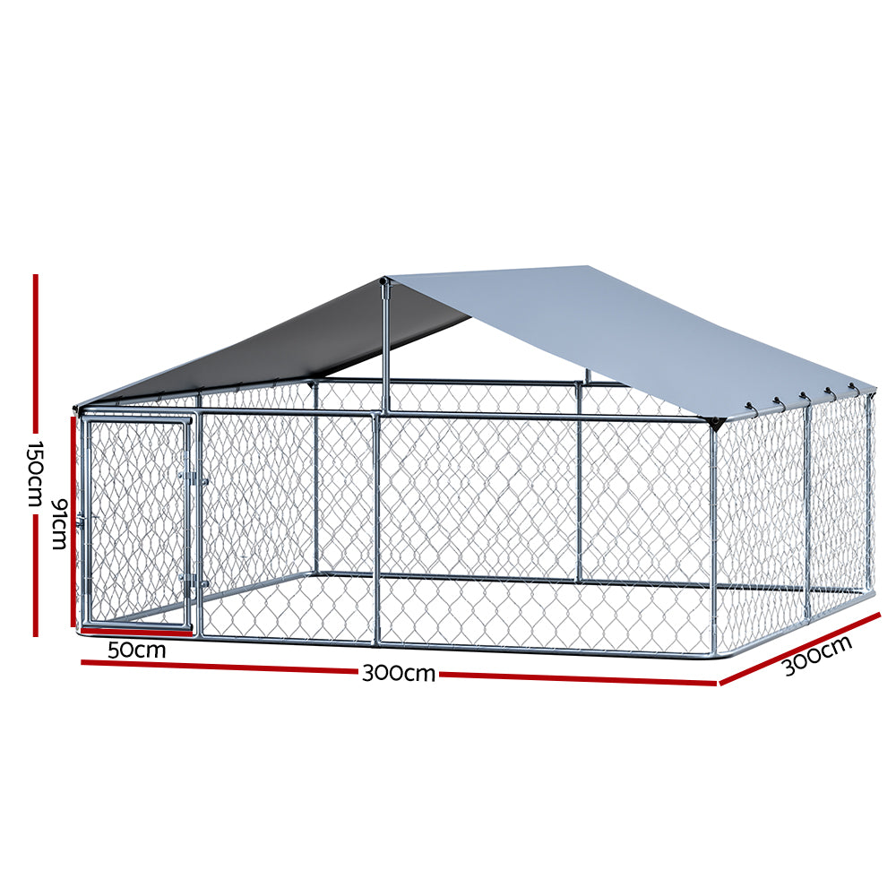 i.Pet Dog Kennel Large House XXL Pet Run Cage Puppy Outdoor Enclosure With Roof-1