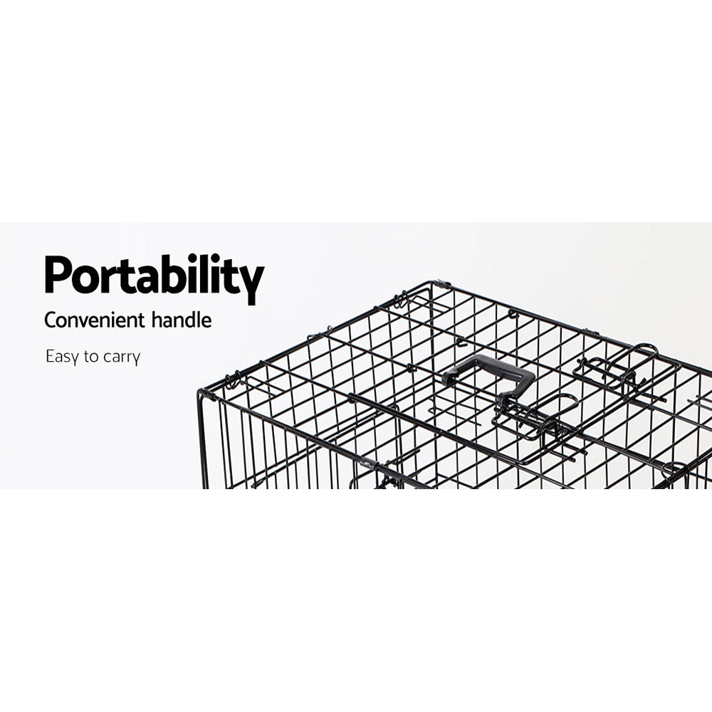 i.Pet 24" Dog Cage Crate Kennel 3 Doors-3