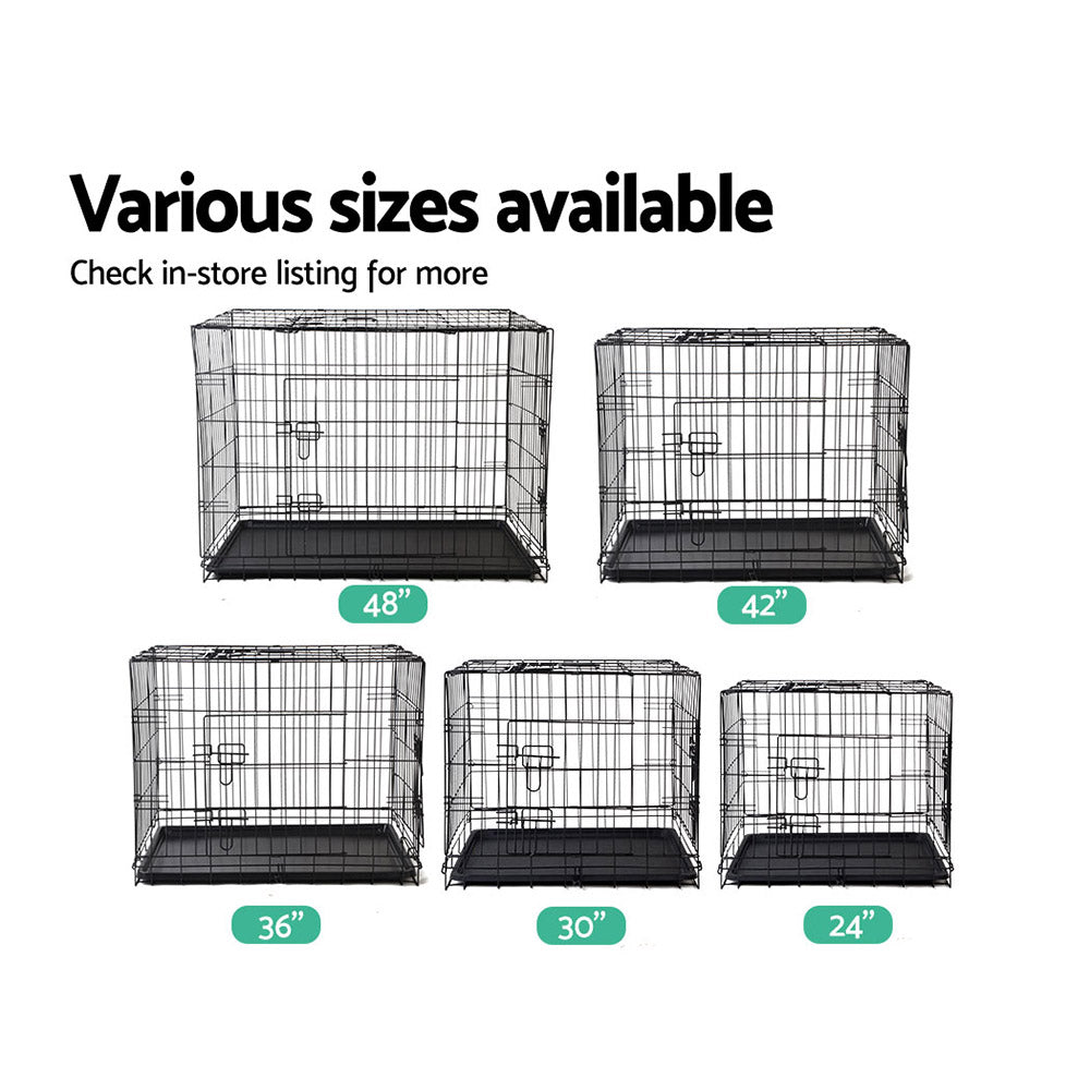 i.Pet 24" Dog Cage Crate Kennel 3 Doors-5