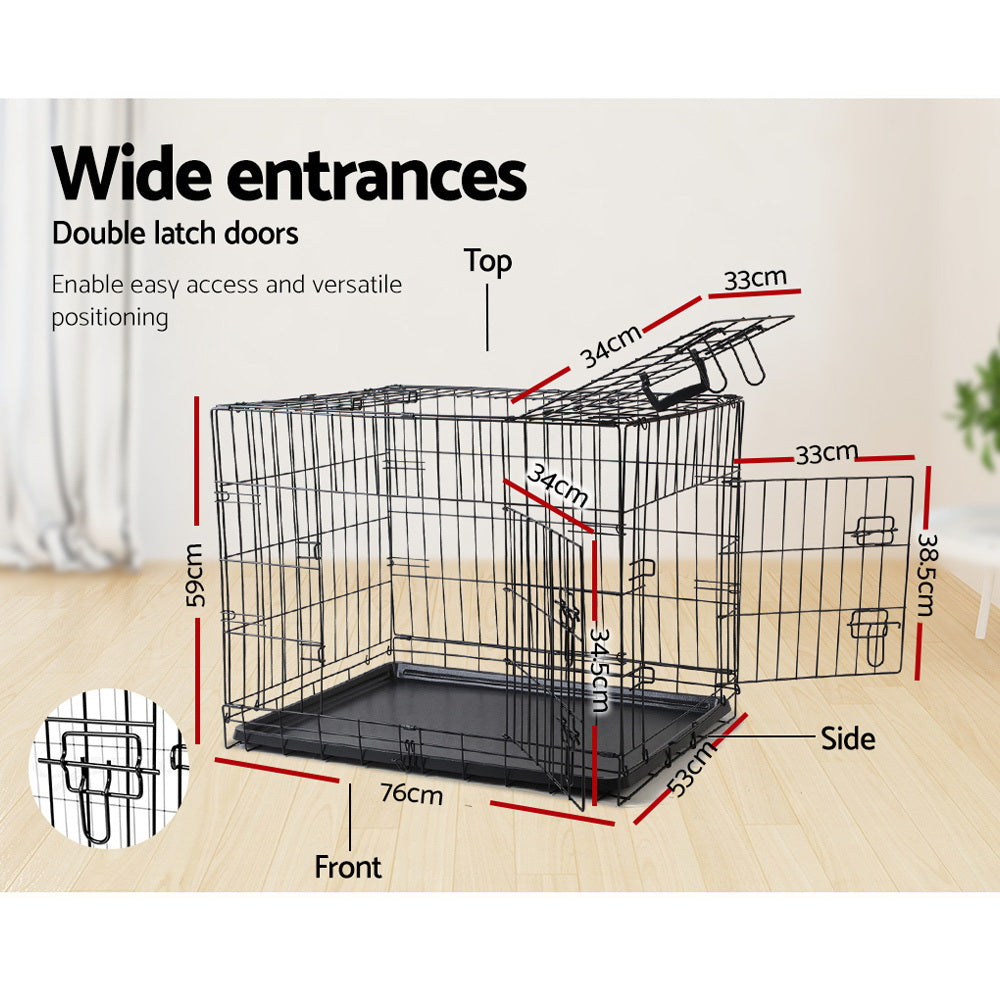 i.Pet 36" Dog Cage Crate Kennel 3 Doors-4