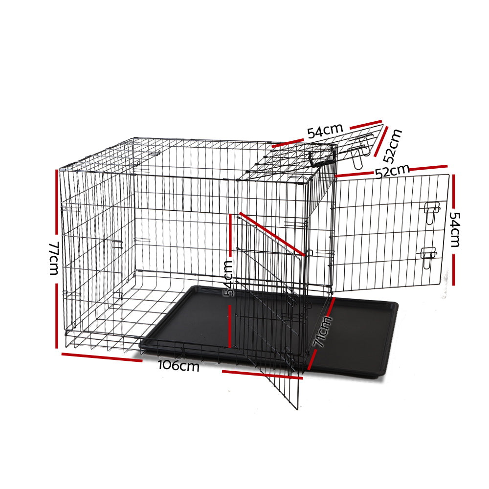 i.Pet 42" Dog Cage Crate Large Kennel 3 Doors-1