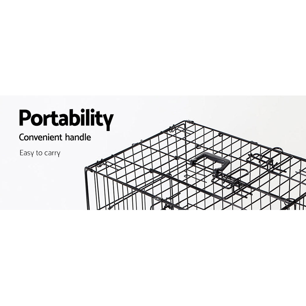 i.Pet 42" Dog Cage Crate Large Kennel 3 Doors-3