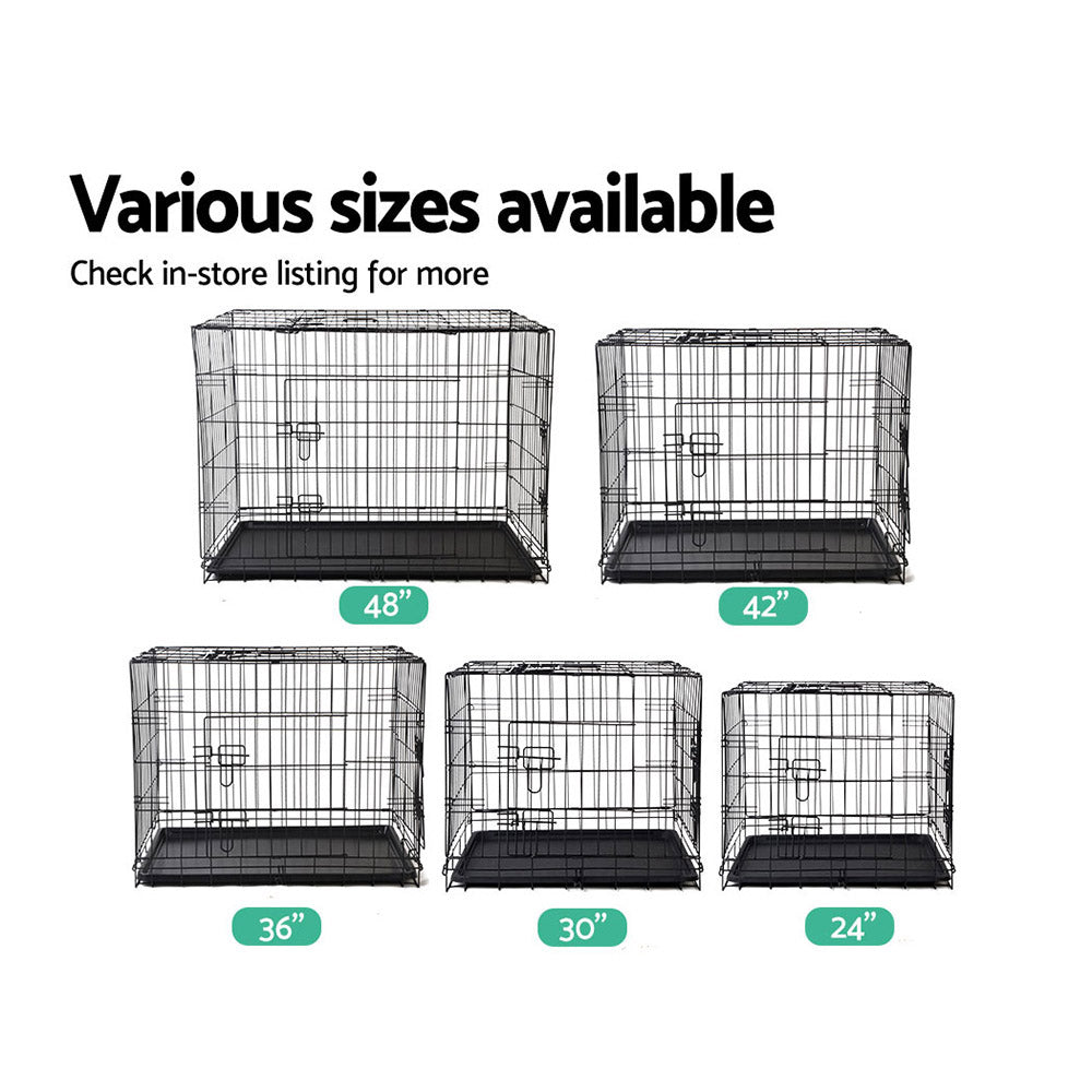 i.Pet 42" Dog Cage Crate Large Kennel 3 Doors-5