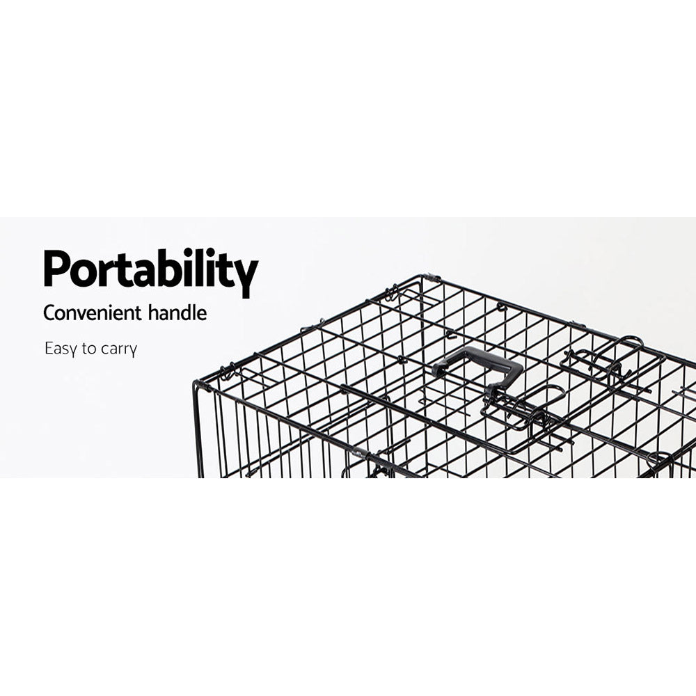 i.Pet 48" Dog Cage Crate Large Kennel 3 Doors-3