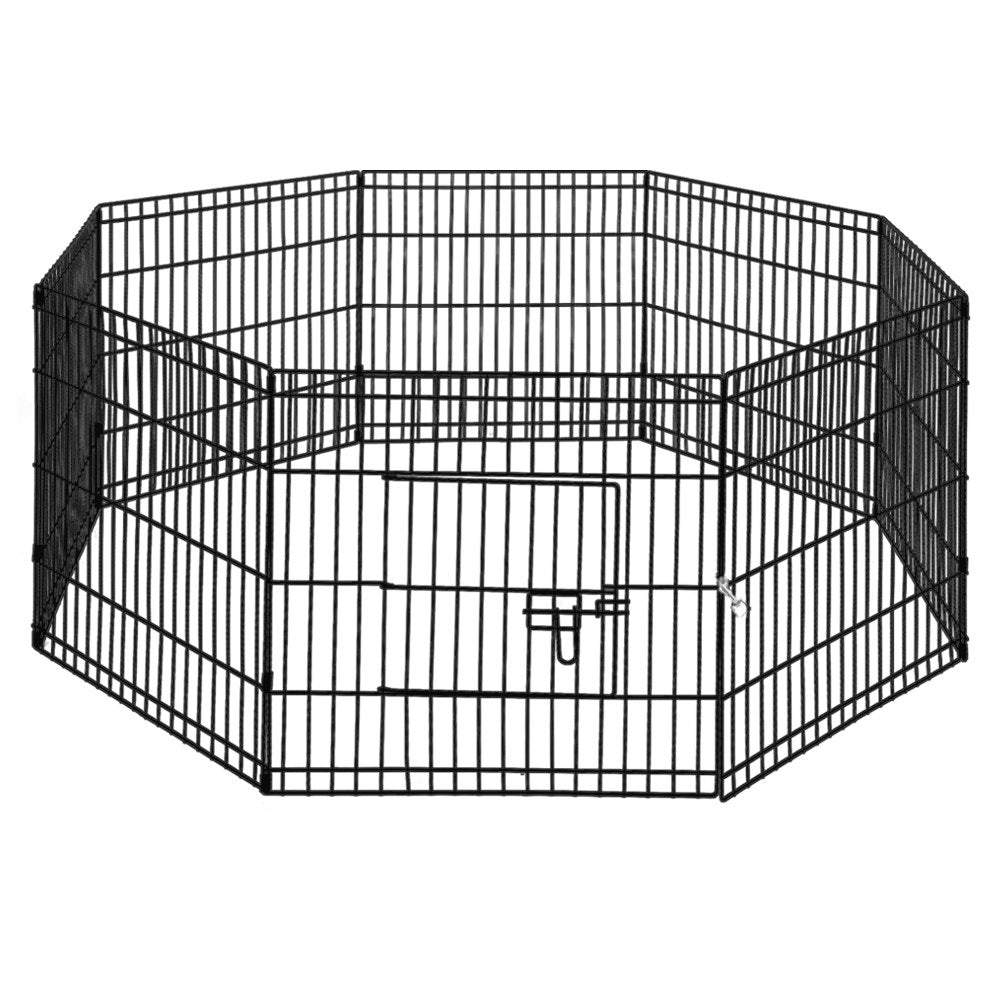 i.Pet 24" 8 Panel Dog Playpen Pet Fence Exercise Cage Enclosure Play Pen-0