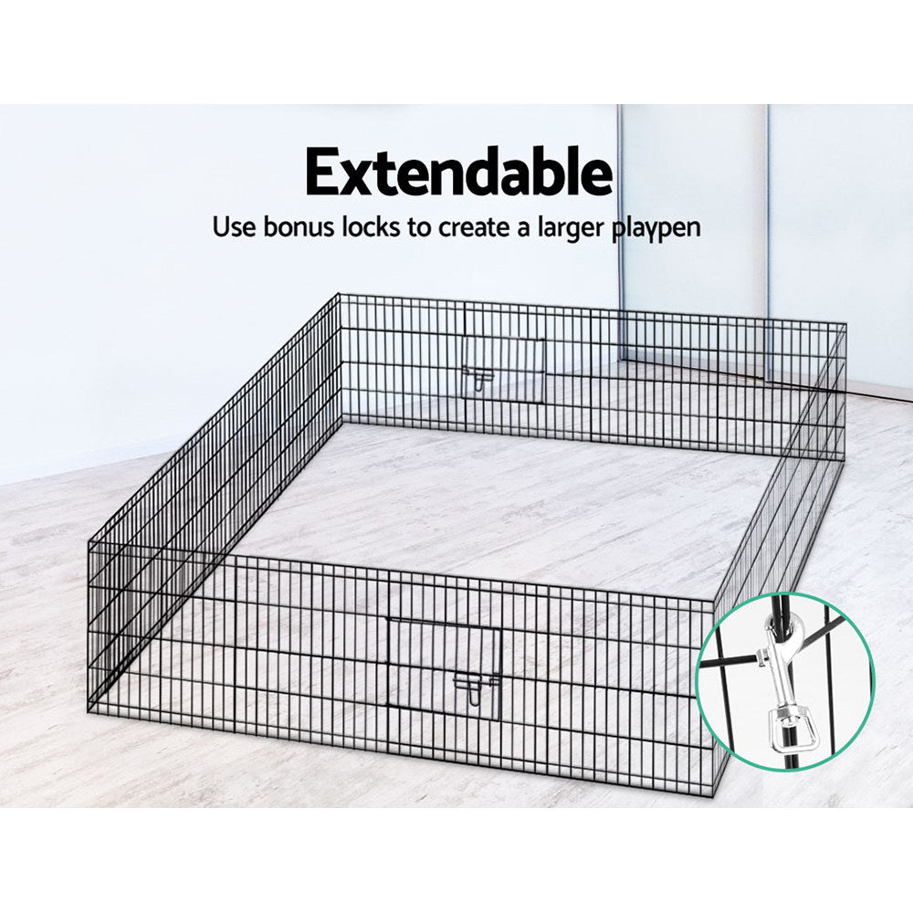 i.Pet 24" 8 Panel Dog Playpen Pet Fence Exercise Cage Enclosure Play Pen-5