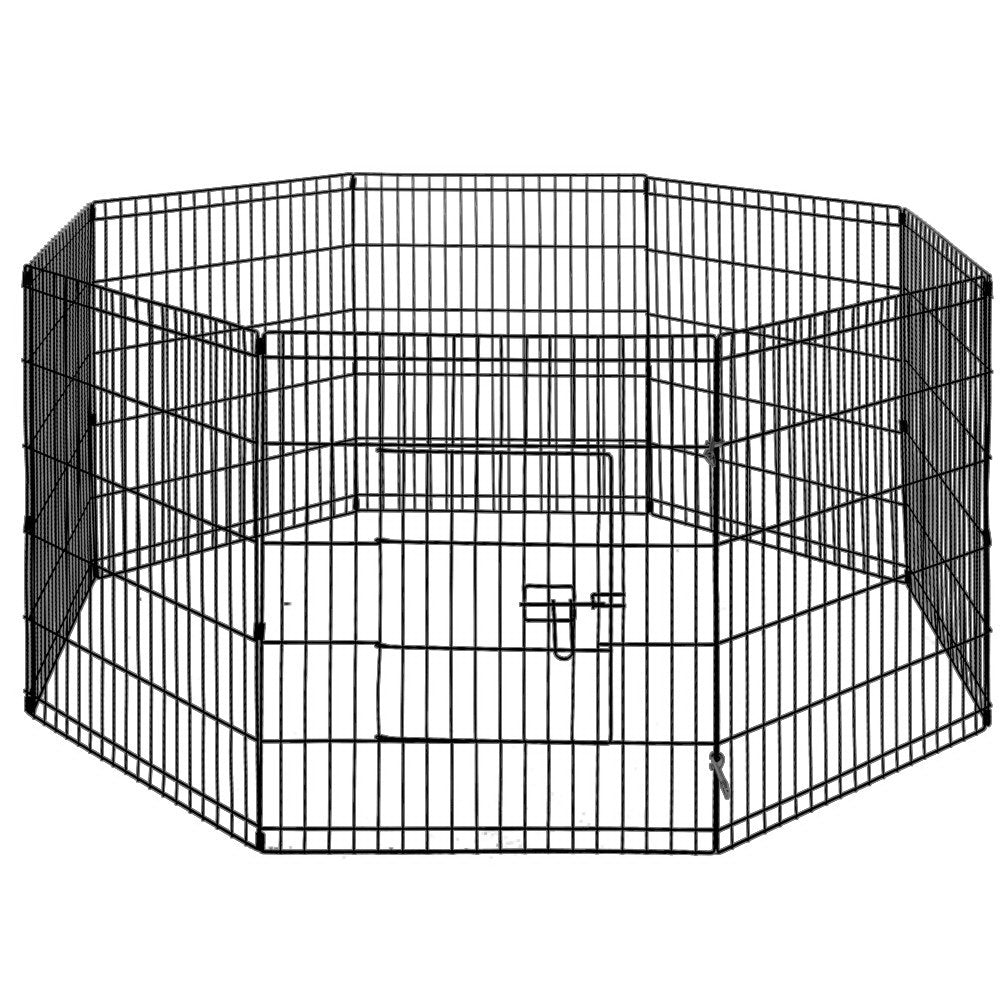 i.Pet 2x30" 8 Panel Dog Playpen Pet Fence Exercise Cage Enclosure Play Pen-0