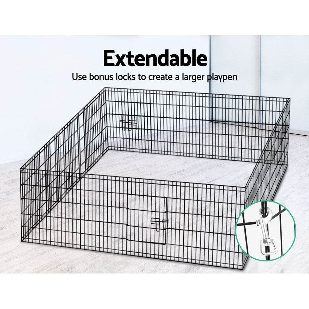 i.Pet 2x30" 8 Panel Dog Playpen Pet Fence Exercise Cage Enclosure Play Pen-5