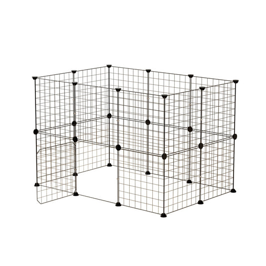 i.Pet Pet Dog Playpen Enclosure Cage 20 Panel Puppy Fence Play Pen Foldable Metal-0