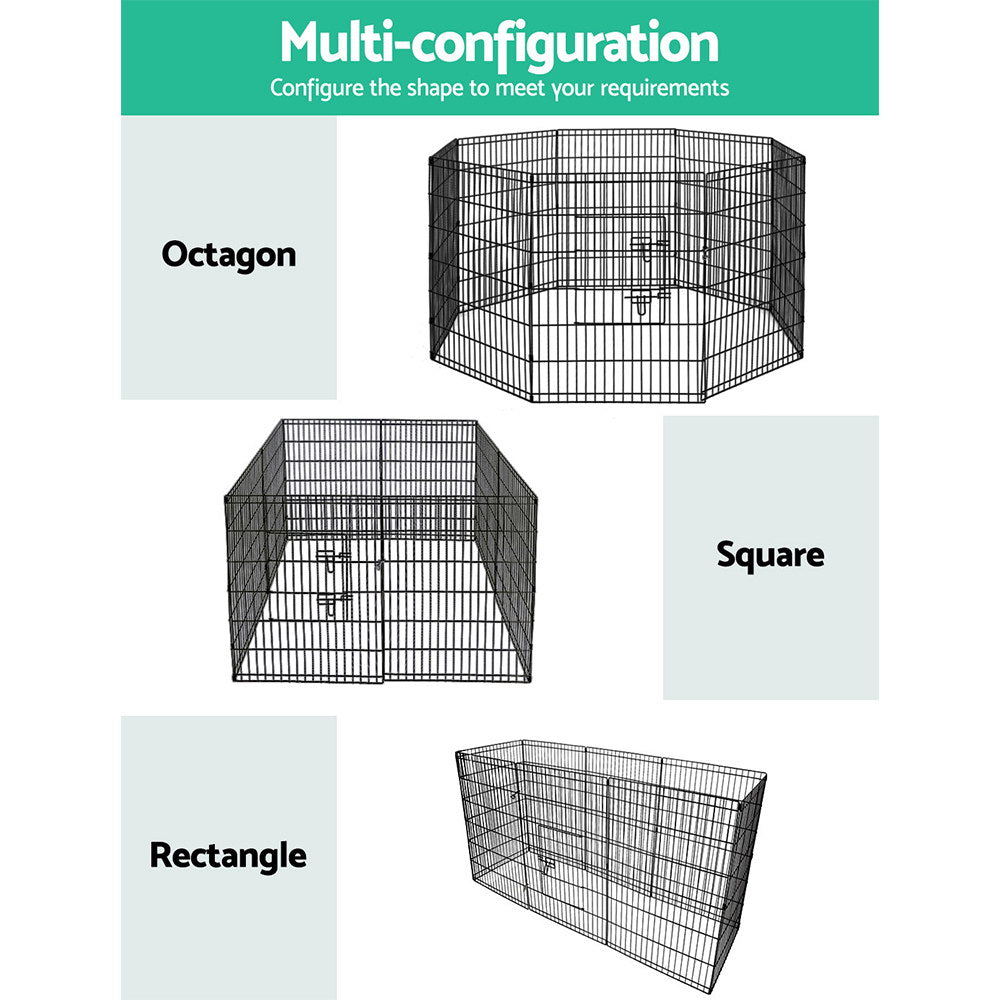 i.Pet 36" 8 Panel Dog Playpen Pet Fence Exercise Cage Enclosure Play Pen-3