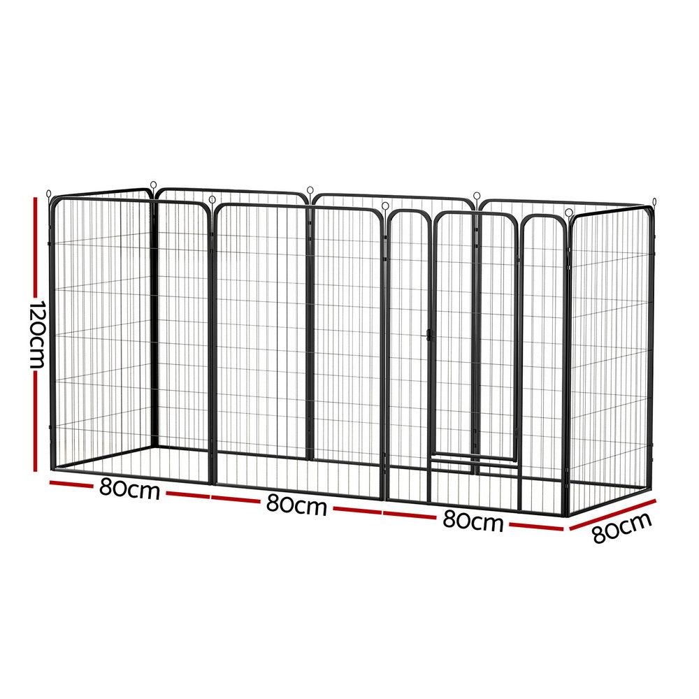 i.Pet Pet Dog Playpen 48" Enclosure 8 Panel Cage Kennel Puppy Fence Play Pen-1