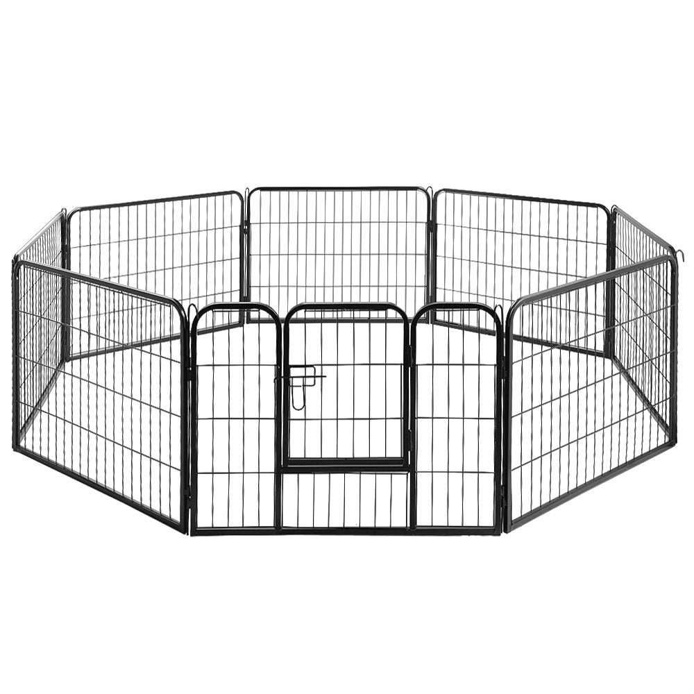 i.Pet 24" 8 Panel Dog Playpen Pet Exercise Cage Enclosure Fence Play Pen-0