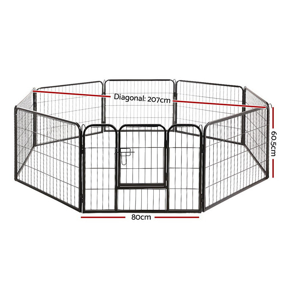 i.Pet 24" 8 Panel Dog Playpen Pet Exercise Cage Enclosure Fence Play Pen-1