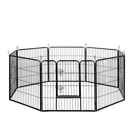 i.Pet 32" 8 Panel Dog Playpen Pet Exercise Cage Enclosure Fence Play Pen-0