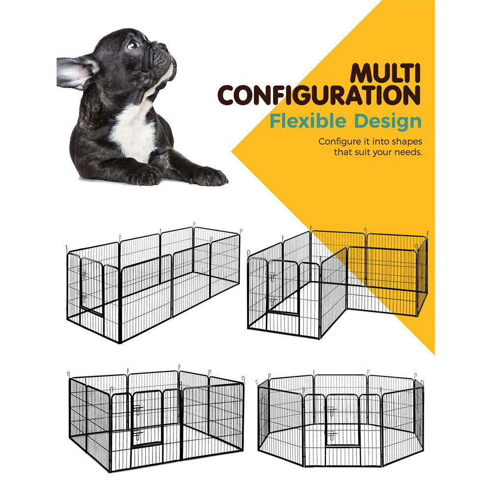 i.Pet 32" 8 Panel Dog Playpen Pet Exercise Cage Enclosure Fence Play Pen-2