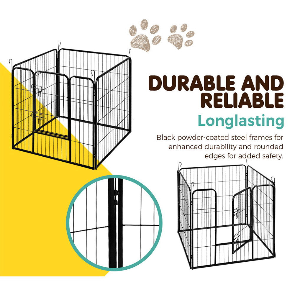 i.Pet 32" 8 Panel Dog Playpen Pet Exercise Cage Enclosure Fence Play Pen-4