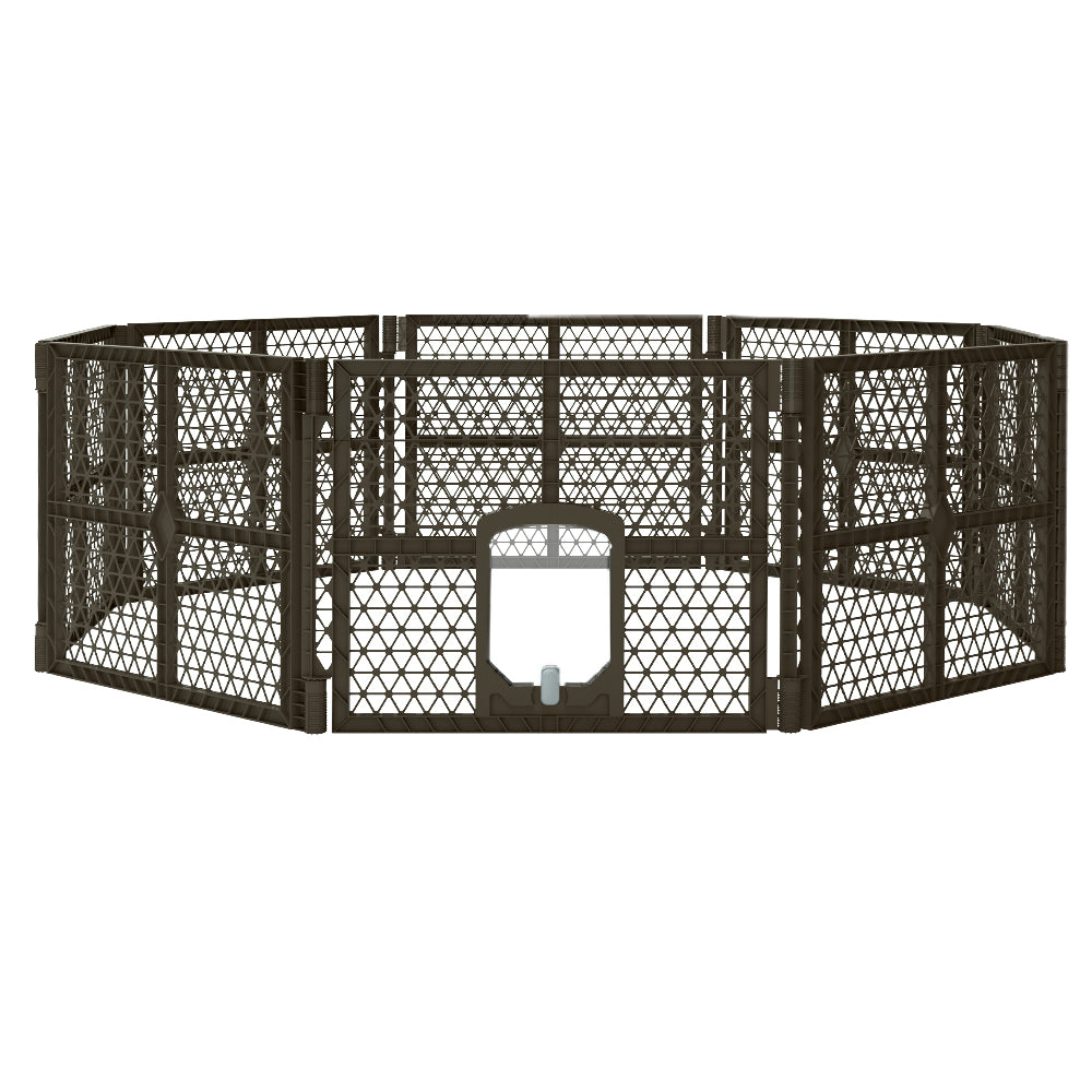 i.Pet Dog Playpen Enclosure 8 Panel Pet Fence Plastic Play Pen-2