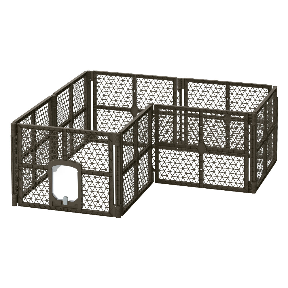 i.Pet Dog Playpen Enclosure 8 Panel Pet Fence Plastic Play Pen-3