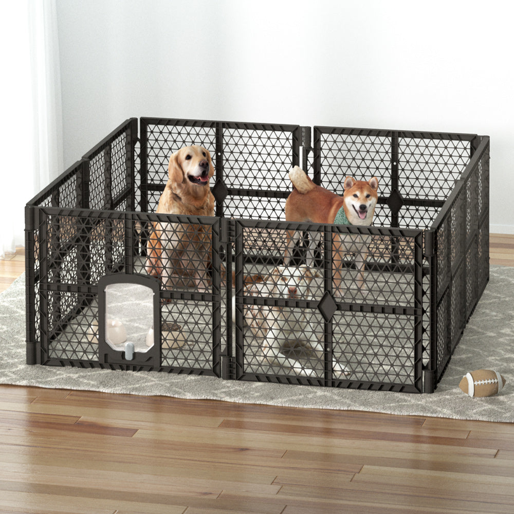 i.Pet Dog Playpen Enclosure 8 Panel Pet Fence Plastic Play Pen-7