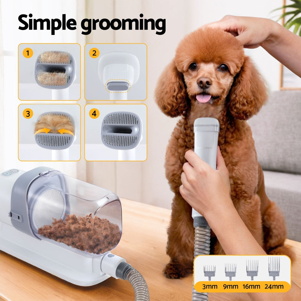 i.Pet Pet Grooming Kit Vacuum Dog Cat Hair Dryer Remover Clipper Brushes Cleaning-4