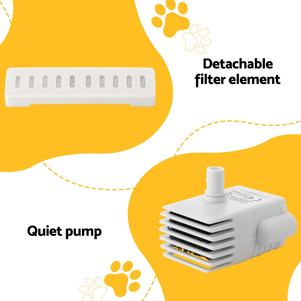 i.Pet Pet Water Fountain Feeder Dispenser Filter Dog Cat Drinking Automatic 2.2L-5