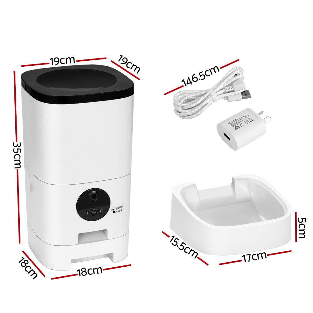 i.Pet Automatic Pet Feeder 6L Wifi Camera Dog Cat Smart Food Dispenser Timer-1