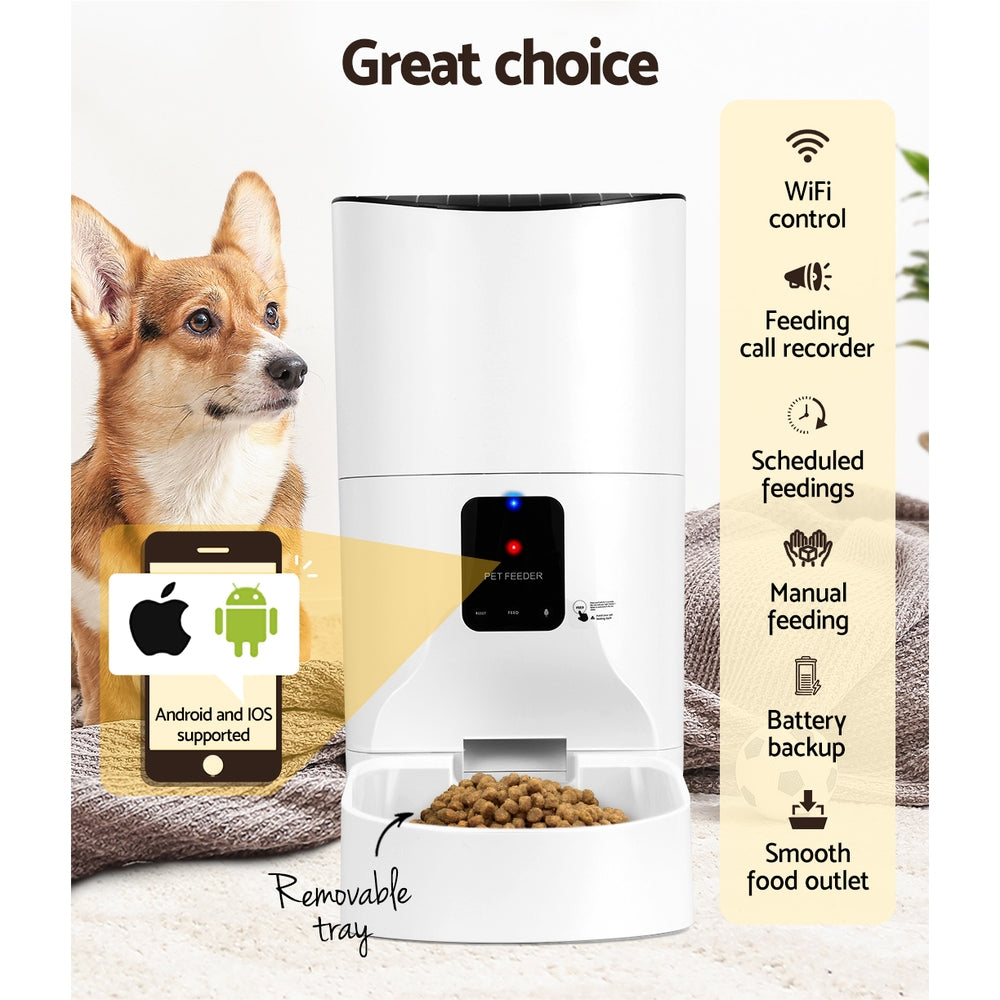 i.Pet Automatic Pet Feeder 9L Wifi Auto Dog Cat Feeder Smart Food Dispenser Timer-4