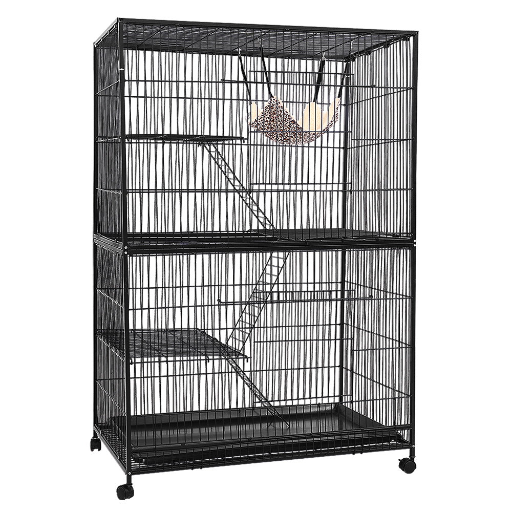 i.Pet Rabbit Cage 142cm Hutch 4 Level Bird Guinea Pig Ferret-0