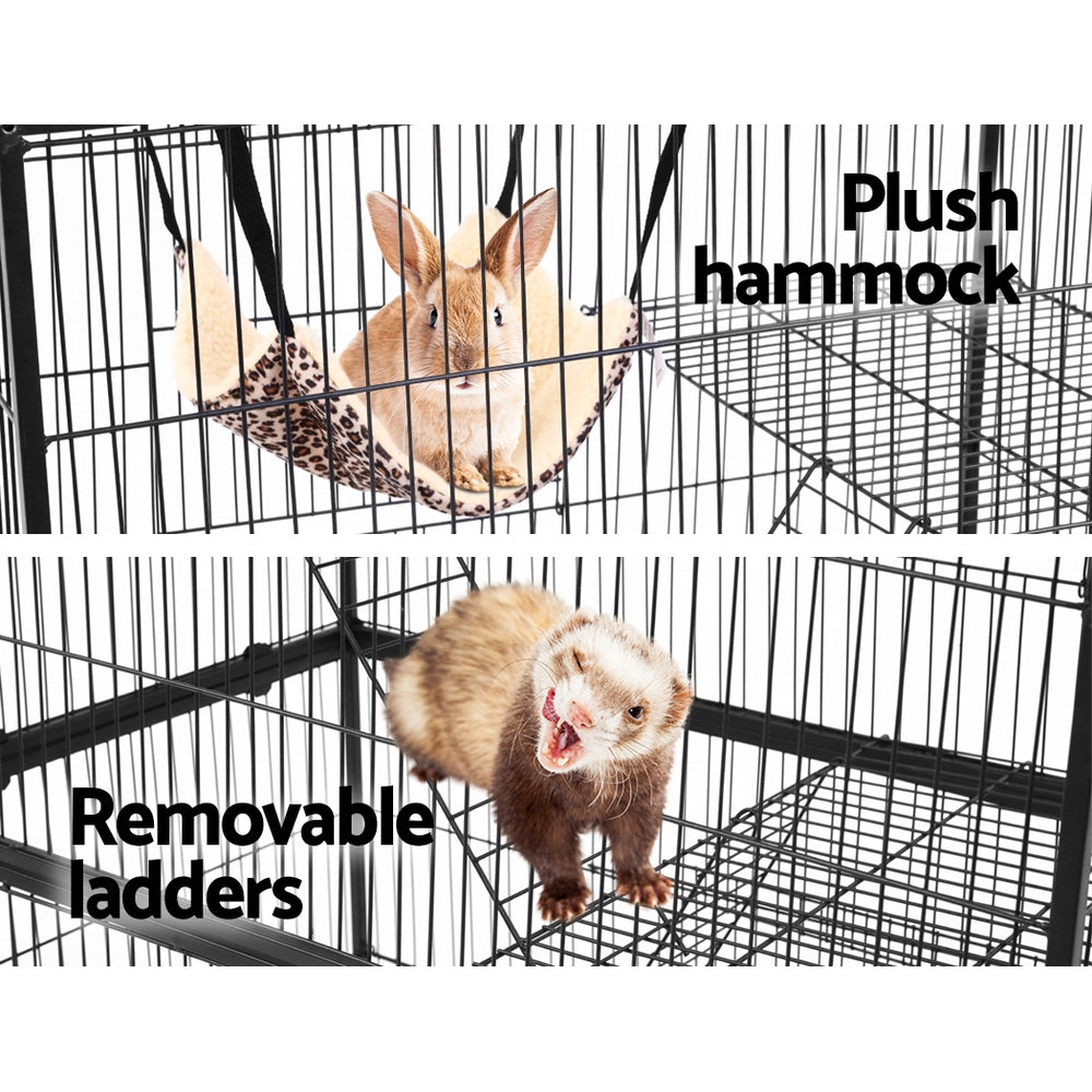 i.Pet Rabbit Cage 142cm Hutch 4 Level Bird Guinea Pig Ferret-4