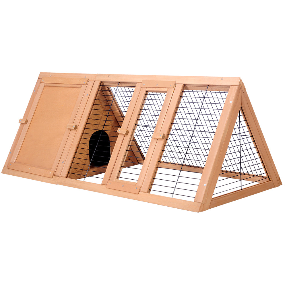 i.Pet Rabbit Hutch 119cm x 51cm x 44cm Chicken Coop Large Run Wooden Cage Outdoor-0