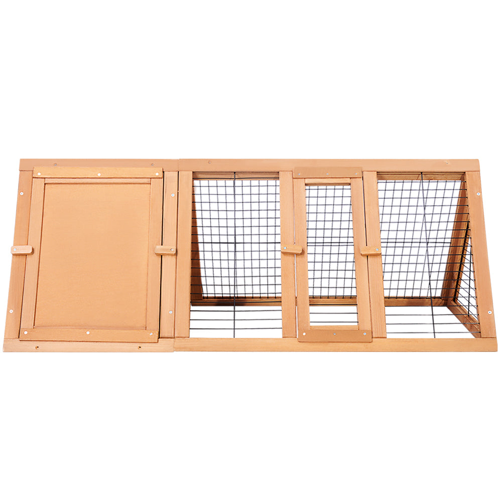 i.Pet Rabbit Hutch 119cm x 51cm x 44cm Chicken Coop Large Run Wooden Cage Outdoor-2