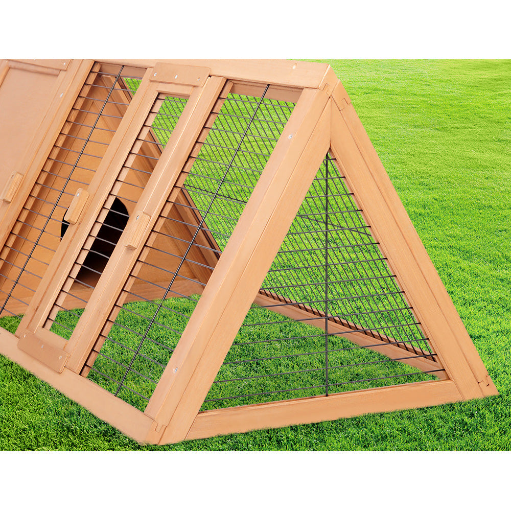 i.Pet Rabbit Hutch 119cm x 51cm x 44cm Chicken Coop Large Run Wooden Cage Outdoor-5