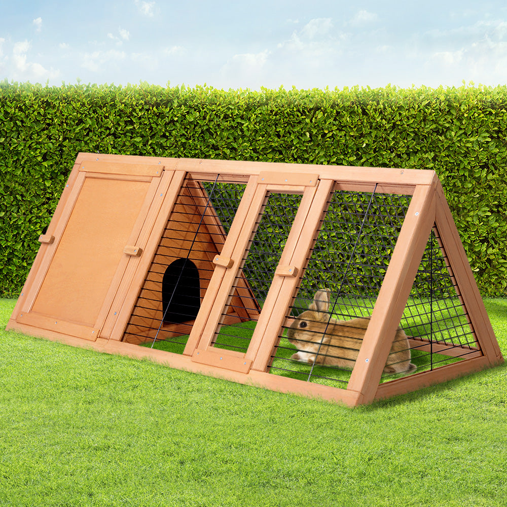 i.Pet Rabbit Hutch 119cm x 51cm x 44cm Chicken Coop Large Run Wooden Cage Outdoor-7