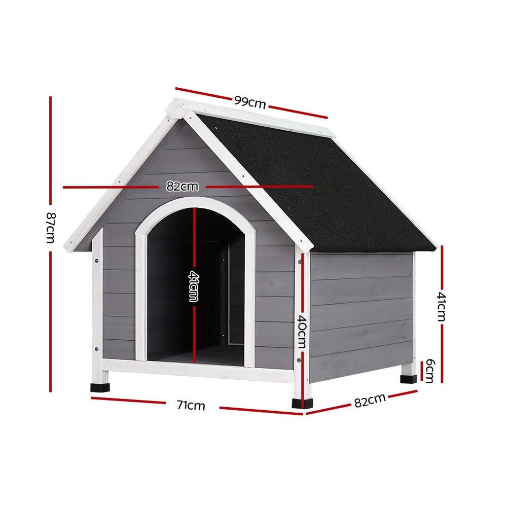 i.Pet Dog Kennel Wooden Large House Outdoor Indoor Puppy Pet Cabin Weatherproof XL-1