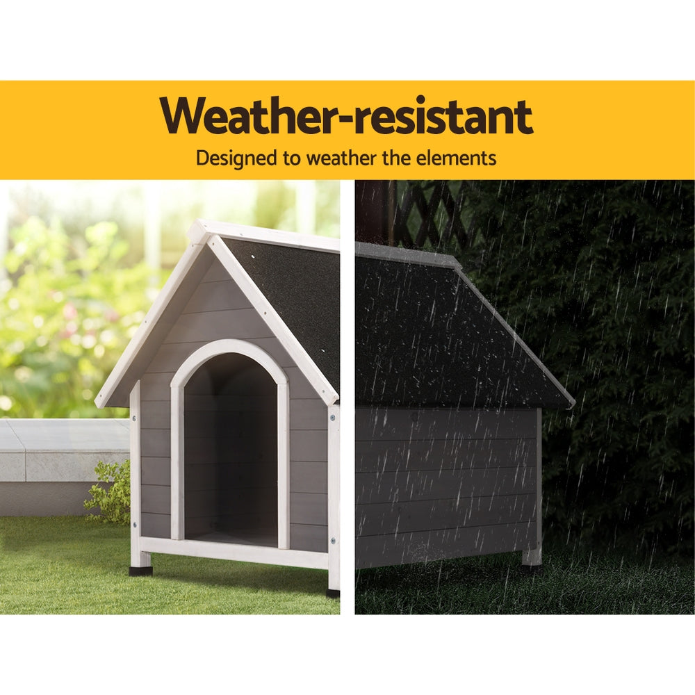 i.Pet Dog Kennel Wooden Large House Outdoor Indoor Puppy Pet Cabin Weatherproof XL-4