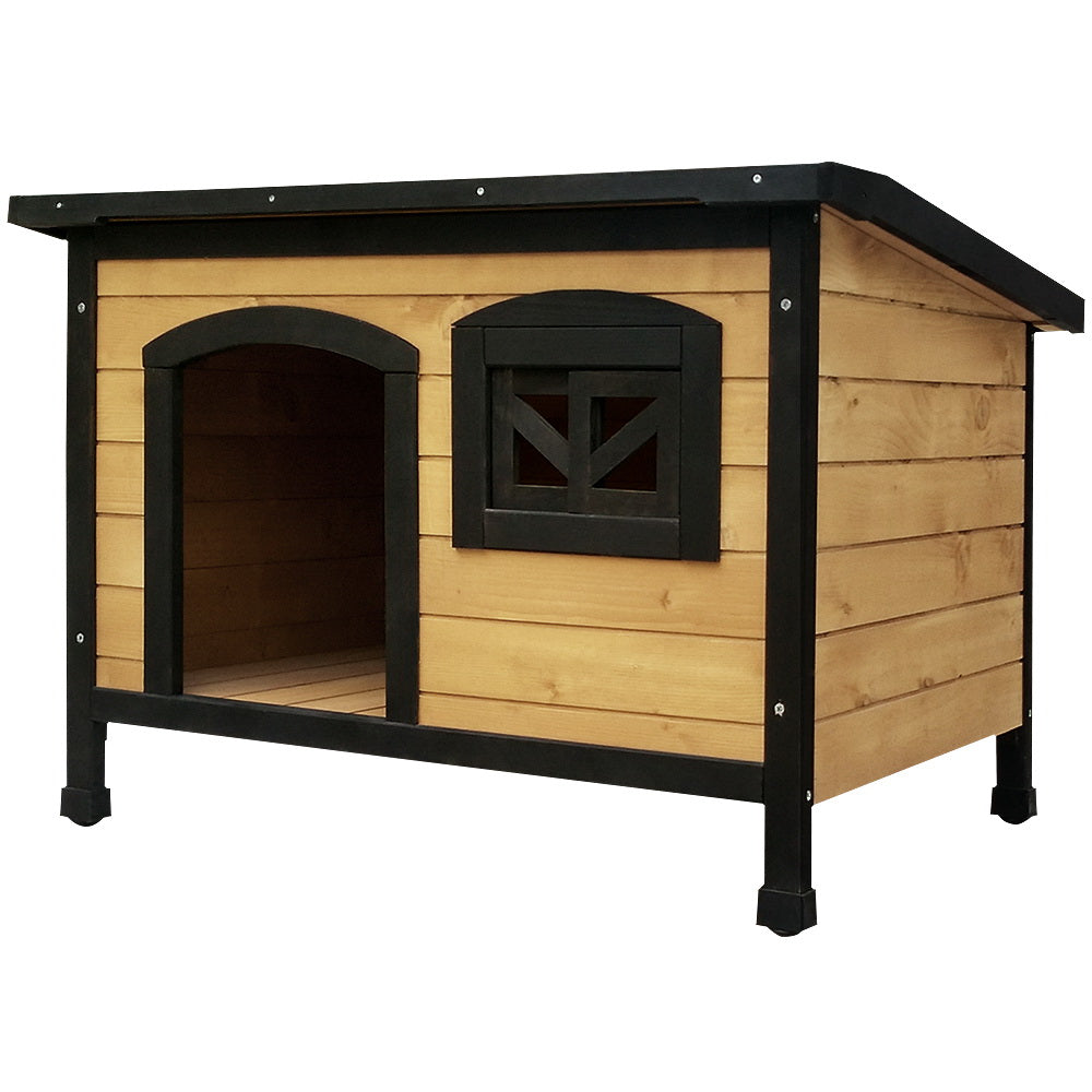 i.Pet Dog Kennel Extra Large Wooden Outdoor Indoor Puppy Pet House Cabin Crate Weatherproof-0