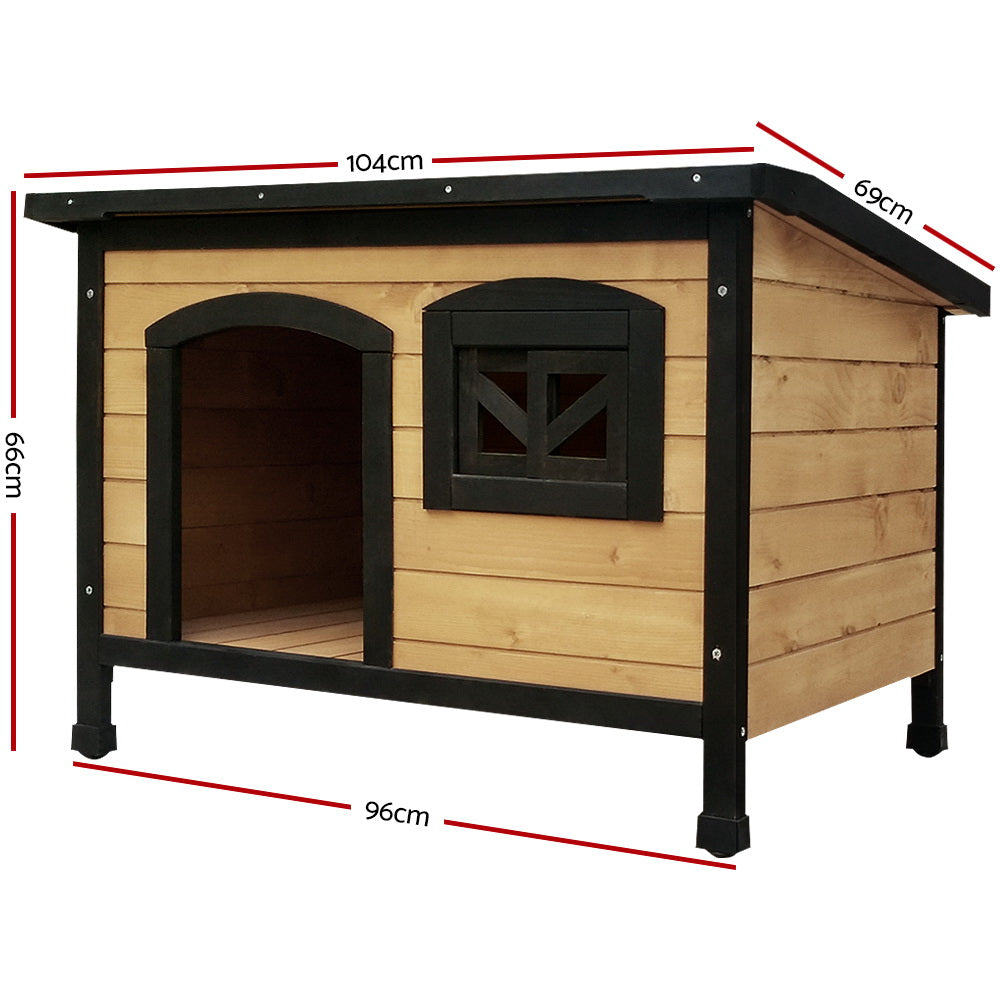 i.Pet Dog Kennel Extra Large Wooden Outdoor Indoor Puppy Pet House Cabin Crate Weatherproof-1