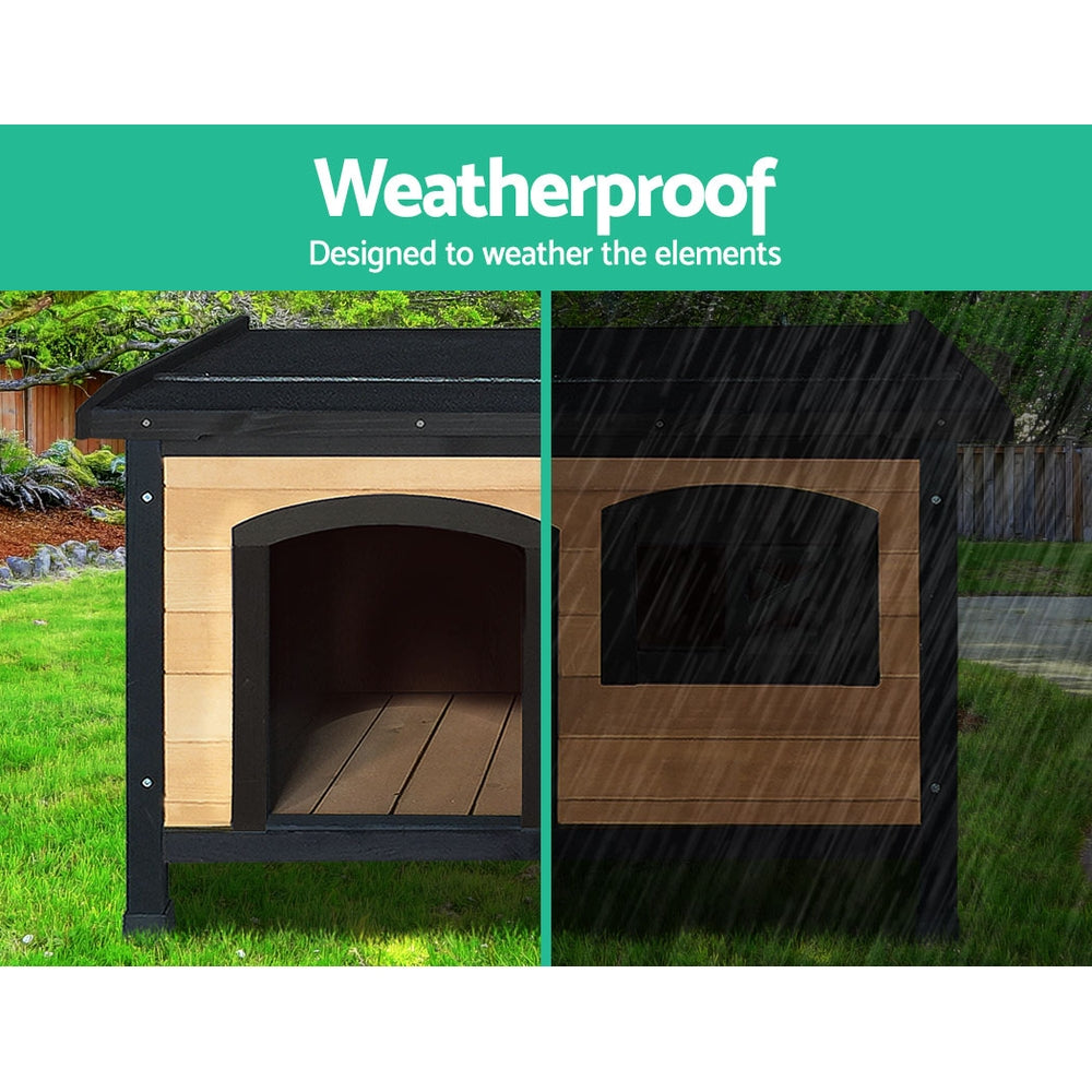 i.Pet Dog Kennel Extra Large Wooden Outdoor Indoor Puppy Pet House Cabin Crate Weatherproof-2