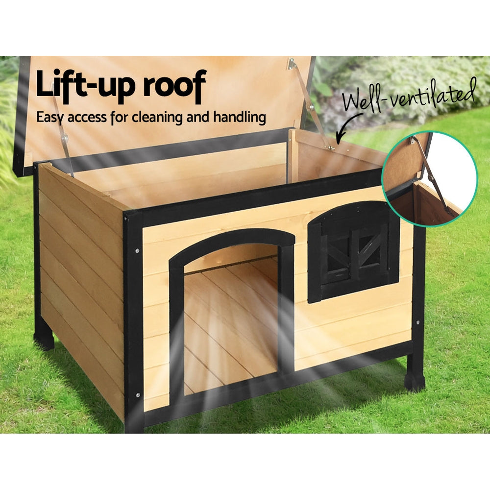 i.Pet Dog Kennel Extra Large Wooden Outdoor Indoor Puppy Pet House Cabin Crate Weatherproof-4