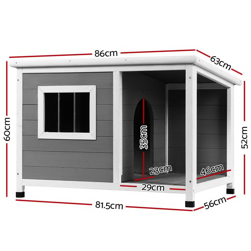 i.Pet Dog Kennel House Large Wooden Outdoor Pet Kennels Indoor Puppy Cabin Log-1