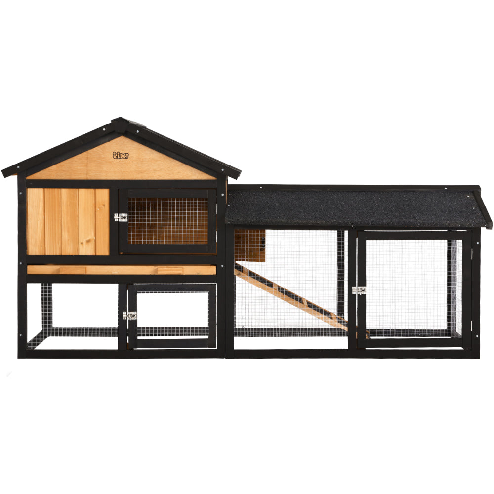 i.Pet Chicken Coop Rabbit Hutch 165cm x 43cm x 86cm Extra Large Run House Cage Wooden Outdoor-2