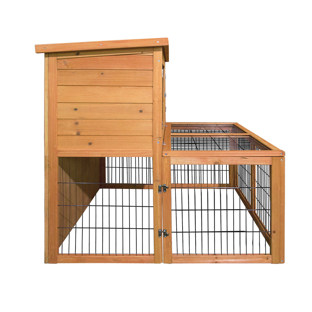 i.Pet Chicken Coop 96cm x 96cm x 100cm Rabbit Hutch Large Run Wooden Cage Outdoor House-3