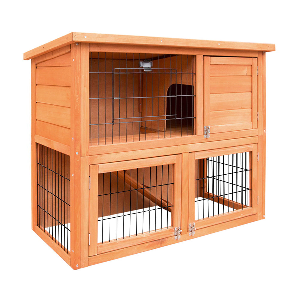 i.Pet Chicken Coop 88cm x 40cm x 76cm Rabbit Hutch Large House Run Wooden Cage Outdoor-3