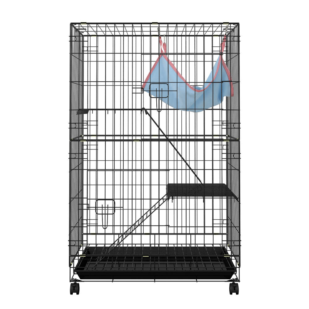 i.Pet Rabbit Cage 100cm Hutch 3 Level Indoor Guinea Pig Ferret-2