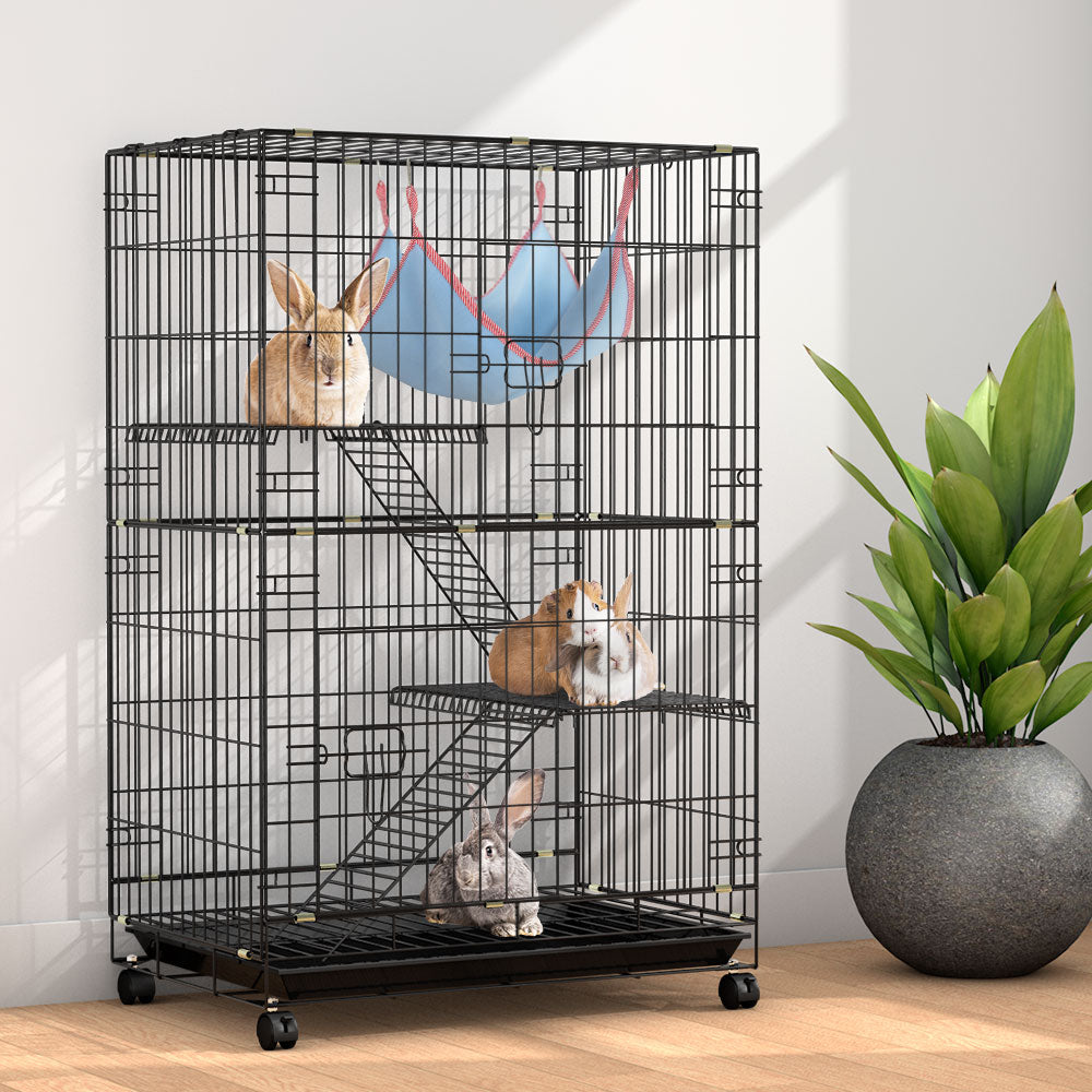 i.Pet Rabbit Cage 100cm Hutch 3 Level Indoor Guinea Pig Ferret-7