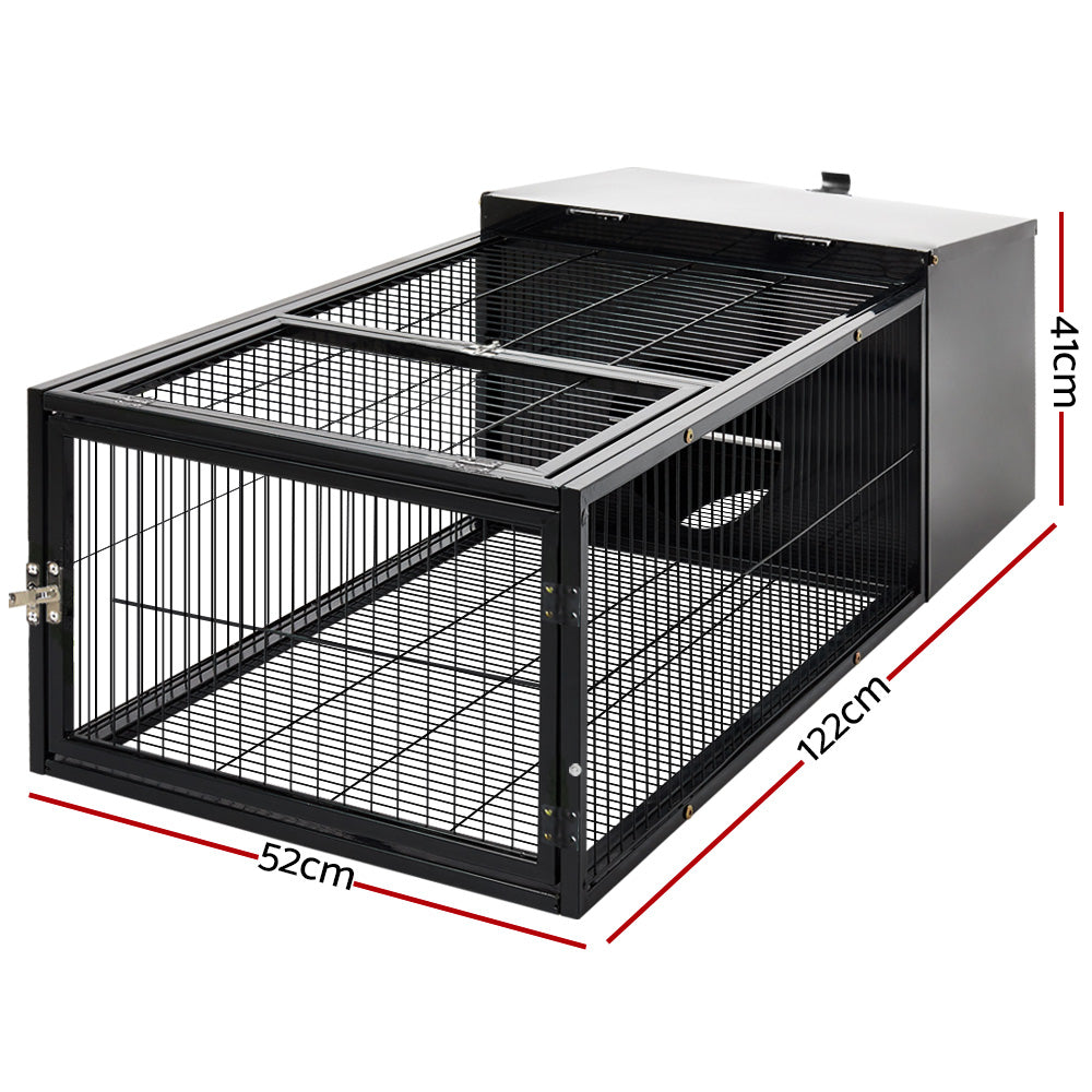 i.Pet Rabbit Cage 122x52cm Hutch Enclosure Carrier Metal-1