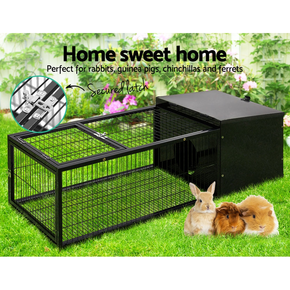 i.Pet Rabbit Cage 122x52cm Hutch Enclosure Carrier Metal-2