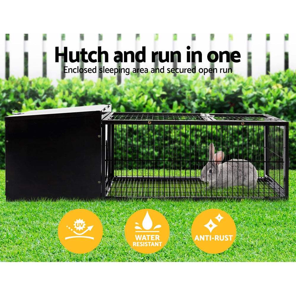 i.Pet Rabbit Cage 122x52cm Hutch Enclosure Carrier Metal-3