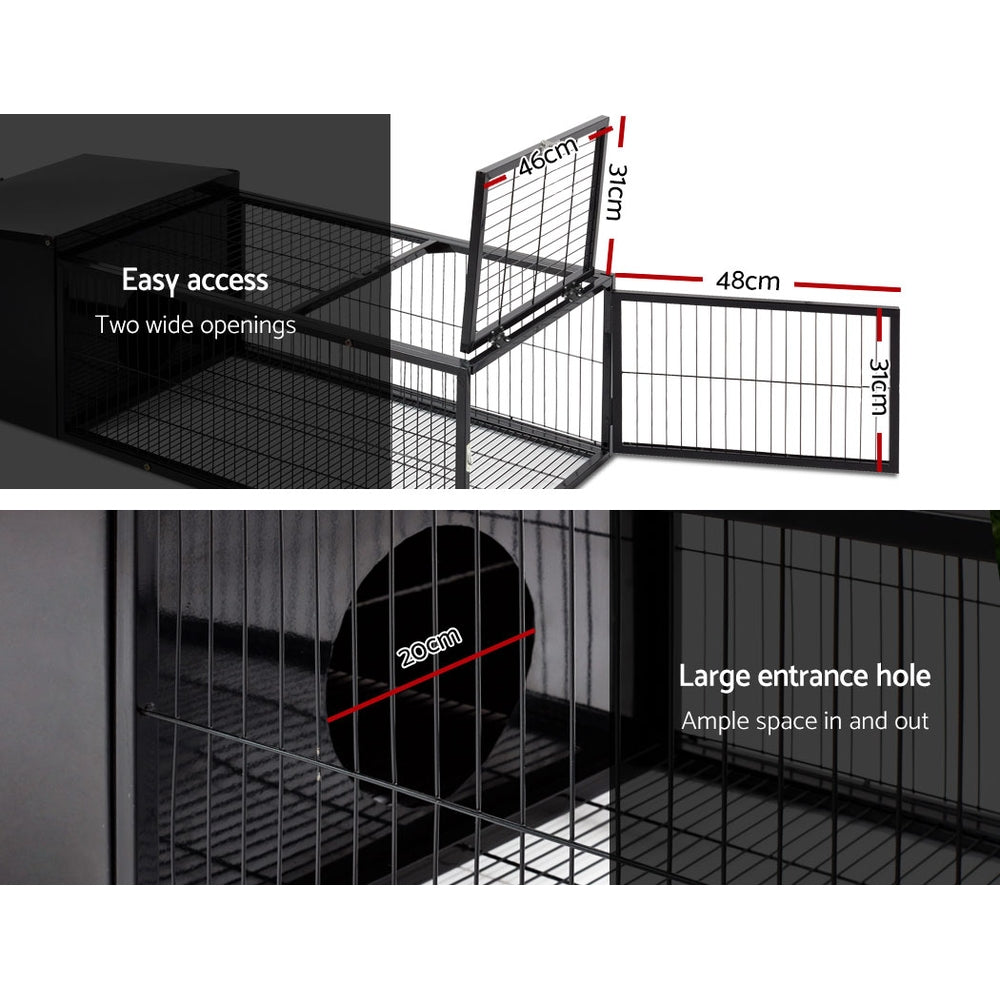 i.Pet Rabbit Cage 122x52cm Hutch Enclosure Carrier Metal-4